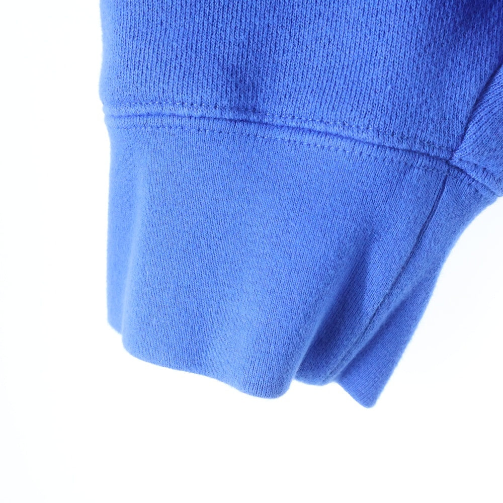 Palm Angels(パームエンジェルス) アイコニック テリーパッチ ロゴプリント プルオーバースウェットパーカー フーディー ブルー PMBB058S22FLE008