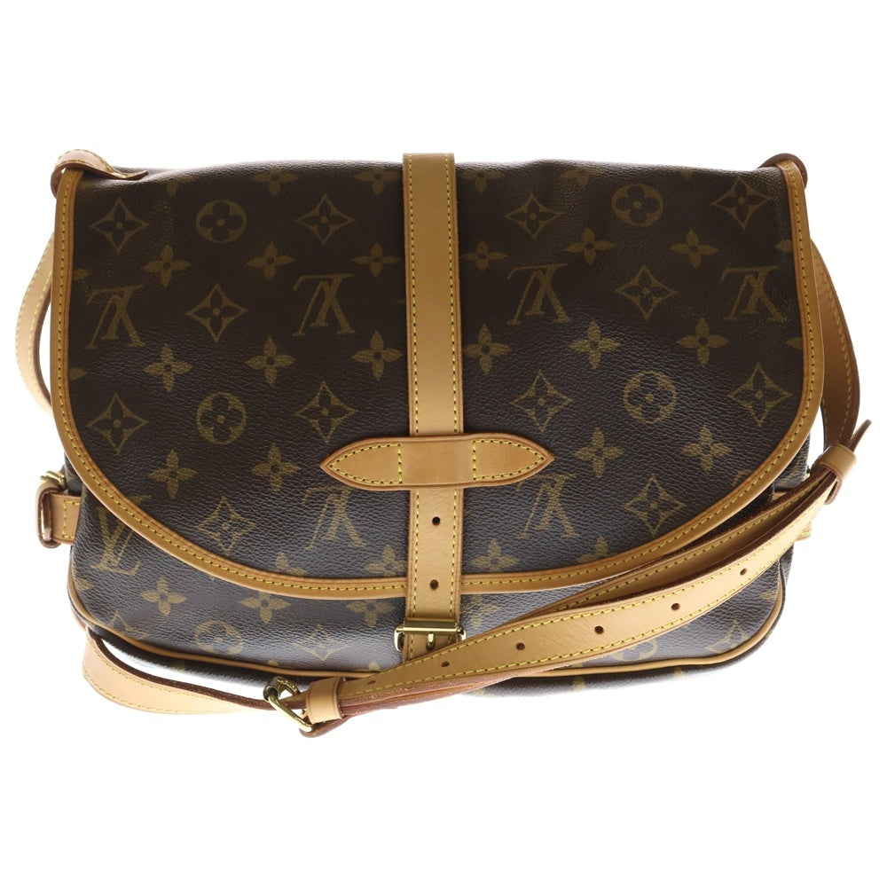 LOUIS VUITTON(ルイヴィトン) モノグラム ソミュール30 ショルダーバッグ ブラウン PVCレザー M42256 レディース