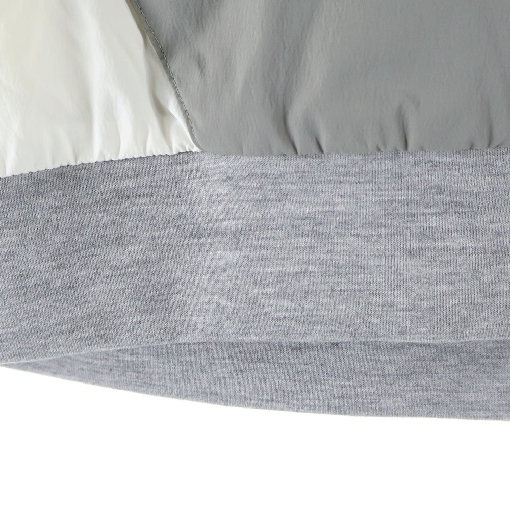 HERNO(ヘルノ) スウェット切り替え ナイロン フーデッド ジップアップ ベスト ホワイト/ベージュ GI000280U-12311S-1000