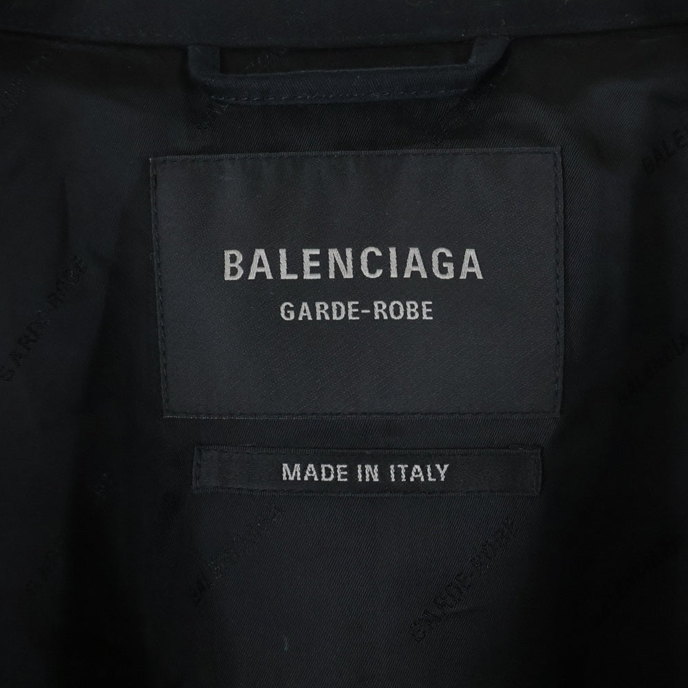 BALENCIAGA(バレンシアガ) 24SS GARDE-ROBE ハリントン ジップアップブルゾン スタンドカラージャケット ブラック 773092 TPP07