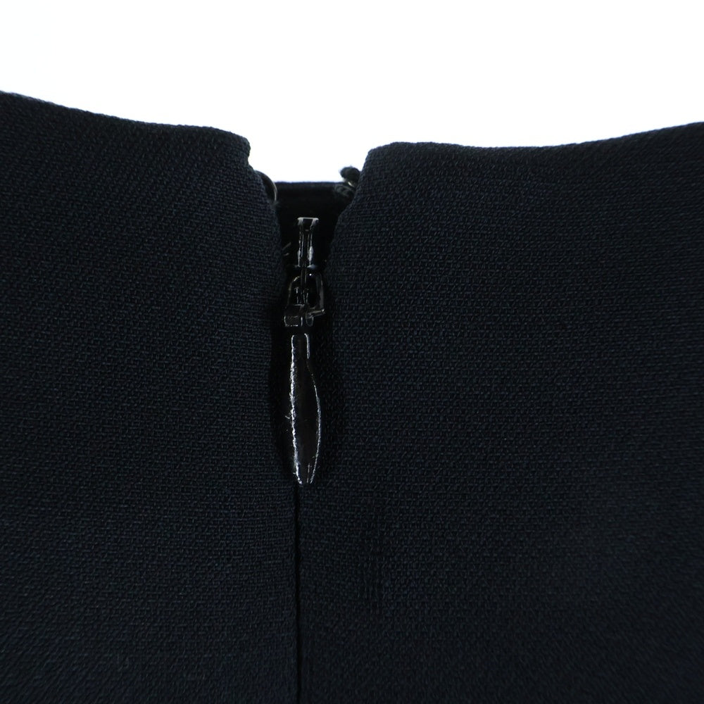 Christian Dior(クリスチャンディオール) シルク混 ウール フレア ロング スカート ブラック レディース 221J84S1166