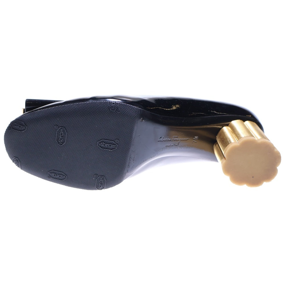 Salvatore Ferragamo(サルヴァトーレ フェラガモ) ヴァラ パンプス ブラック パテント レザー レディース