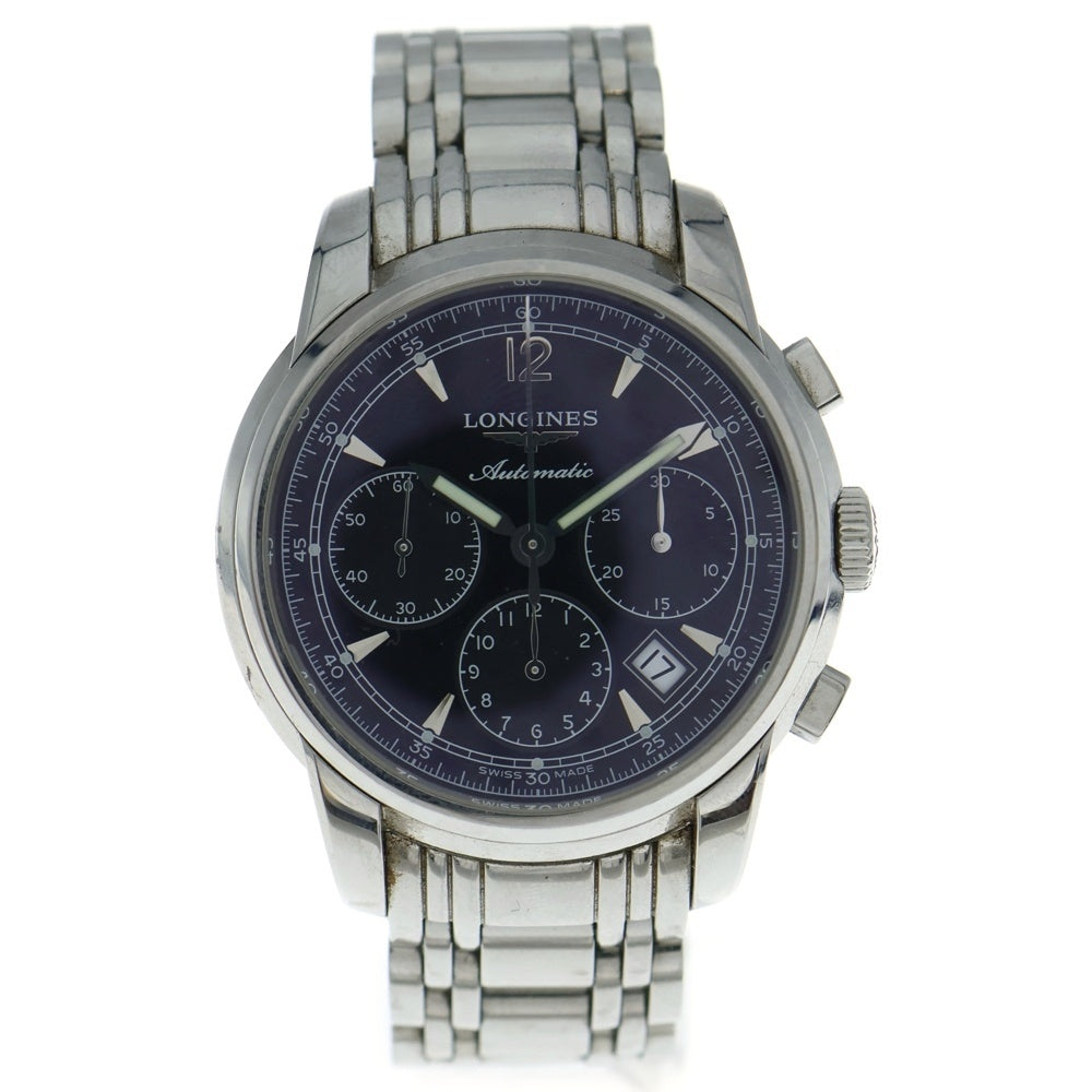 LONGINES(ロンジン) L2.752.4.52.6 サンティミエ 黒文字盤 SS/AT ステンレス 自動巻き 腕時計