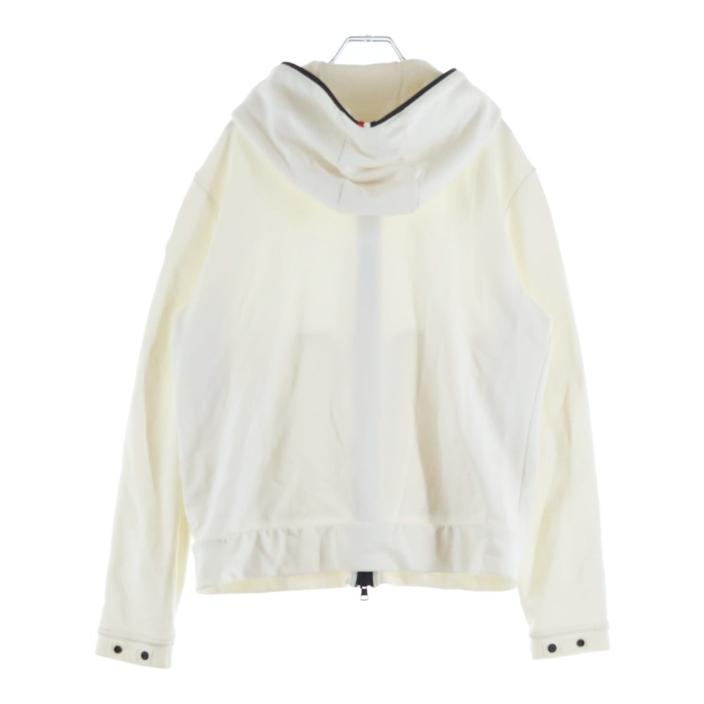 MONCLER(モンクレール) 18SS ワッペンロゴ ジップアップ スウェットパーカー フーディー ホワイト D10918417300 8098U レディース