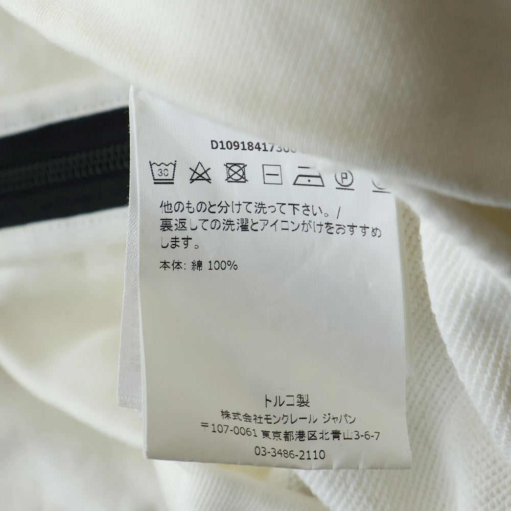 MONCLER(モンクレール) 18SS ワッペンロゴ ジップアップ スウェットパーカー フーディー ホワイト D10918417300 8098U レディース