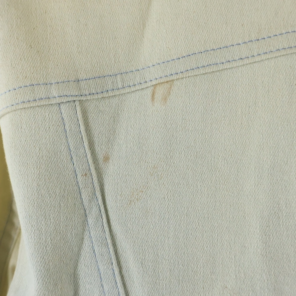 Christian Dior(クリスチャンディオール) × John Galliano ジョンガリアーノ シルクスカーフレイヤード ウォッシュ加工 デニム トラッカージャケット インディゴ レディース 1E12021111