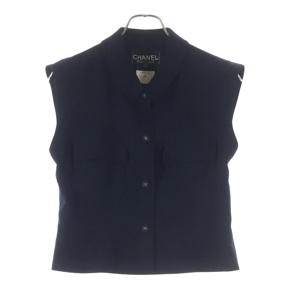 CHANEL(シャネル) 96P ココマークボタン ウール ジレベスト ネイビー レディース P06558V02311
