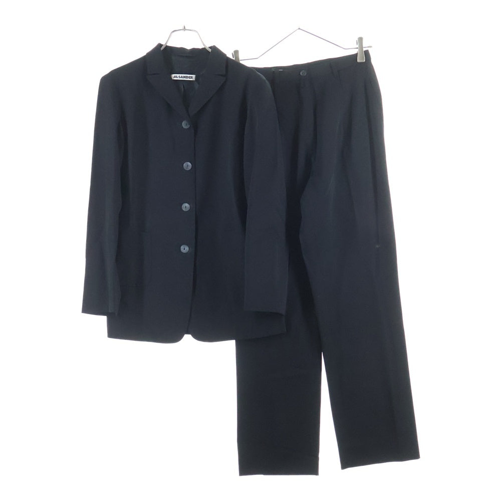 JIL SANDER(ジルサンダー) 4B テーラードジャケット スラックスパンツ セットアップスーツ ブラック レディース