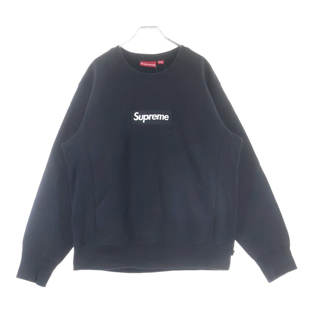 SUPREME(シュプリーム) 18AW Box Logo Crewneck ボックスロゴ刺繍 クルーネック プルオーバー スウェットトレーナー ブラック