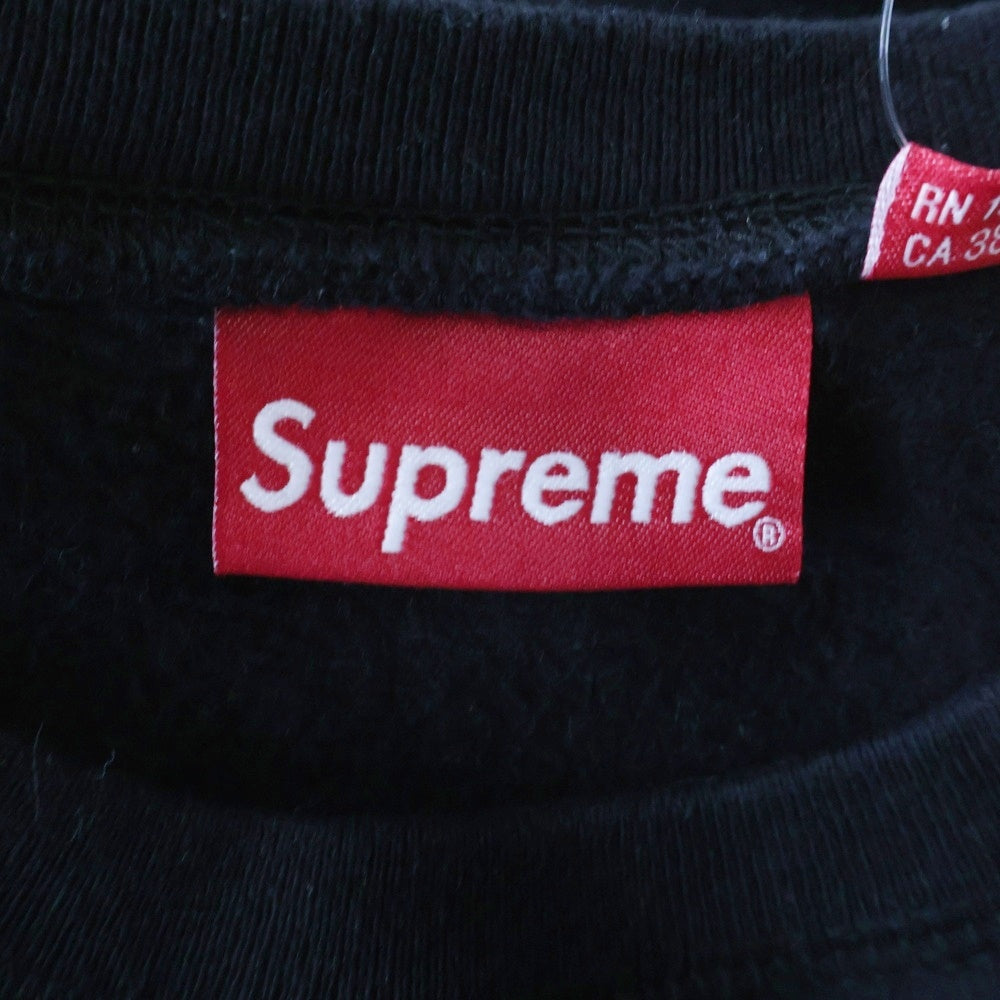 SUPREME(シュプリーム) 18AW Box Logo Crewneck ボックスロゴ刺繍 クルーネック プルオーバー スウェットトレーナー ブラック