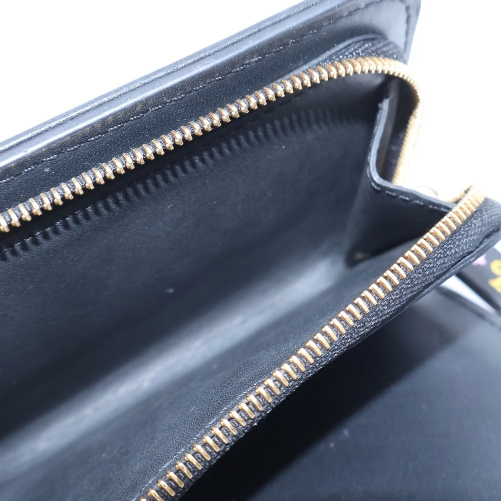 LOUIS VUITTON(ルイヴィトン) ニューウェーブ ジプト コンパクトウォレット 財布 コインケース ブラック レザー M63789 ゴールド金具 レディース
