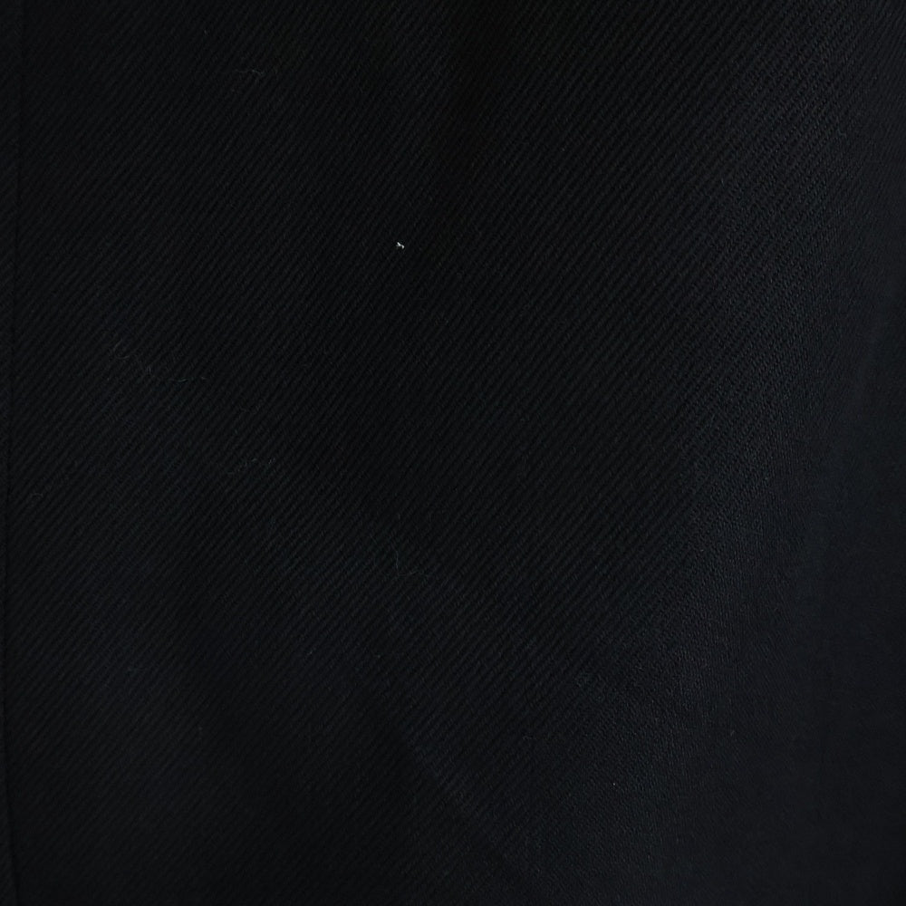 LOUIS VUITTON(ルイヴィトン) タックデザイン ウール セミフレア ミディアムスカート ブラック レディース