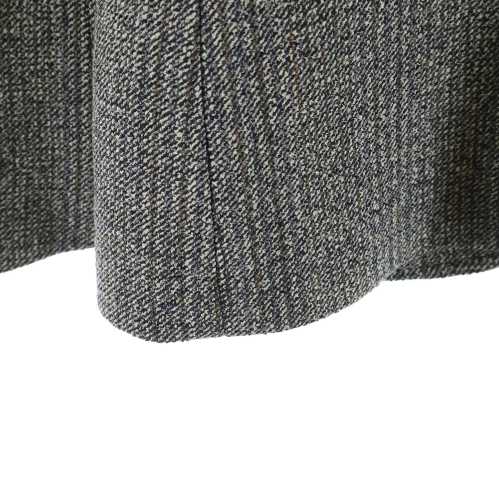 PRADA(プラダ) ウール ストライプ総柄 3B テーラードジャケット グレー レディース