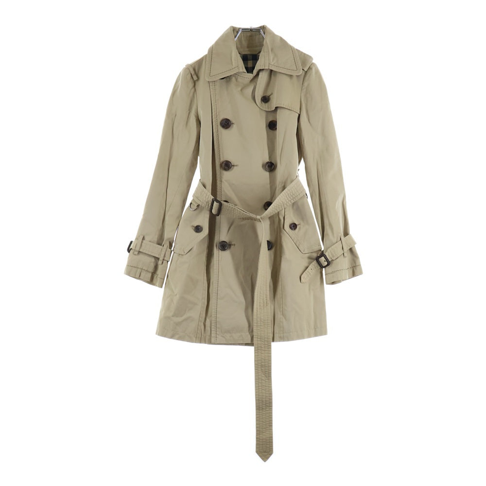 BURBERRY BLACK LABEL(バーバリー ブラックレーベル) 裏地ノバチェック総柄 コットン トレンチコート ベージュ レディース