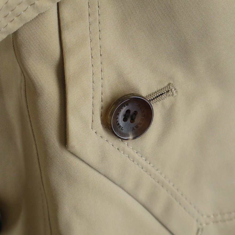 BURBERRY BLACK LABEL(バーバリー ブラックレーベル) 裏地ノバチェック総柄 コットン トレンチコート ベージュ レディース