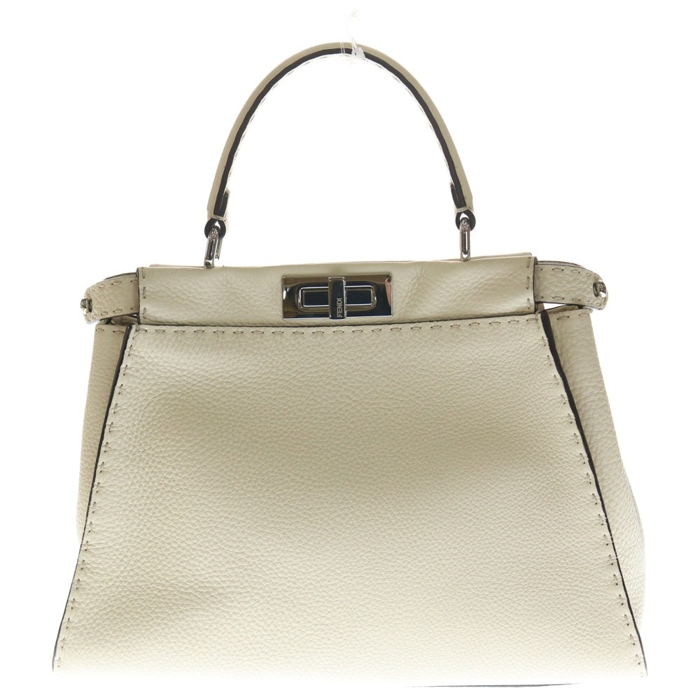 FENDI(フェンディ) ピーカブー セレリア ミディアム アイボリー レザー 8BN290