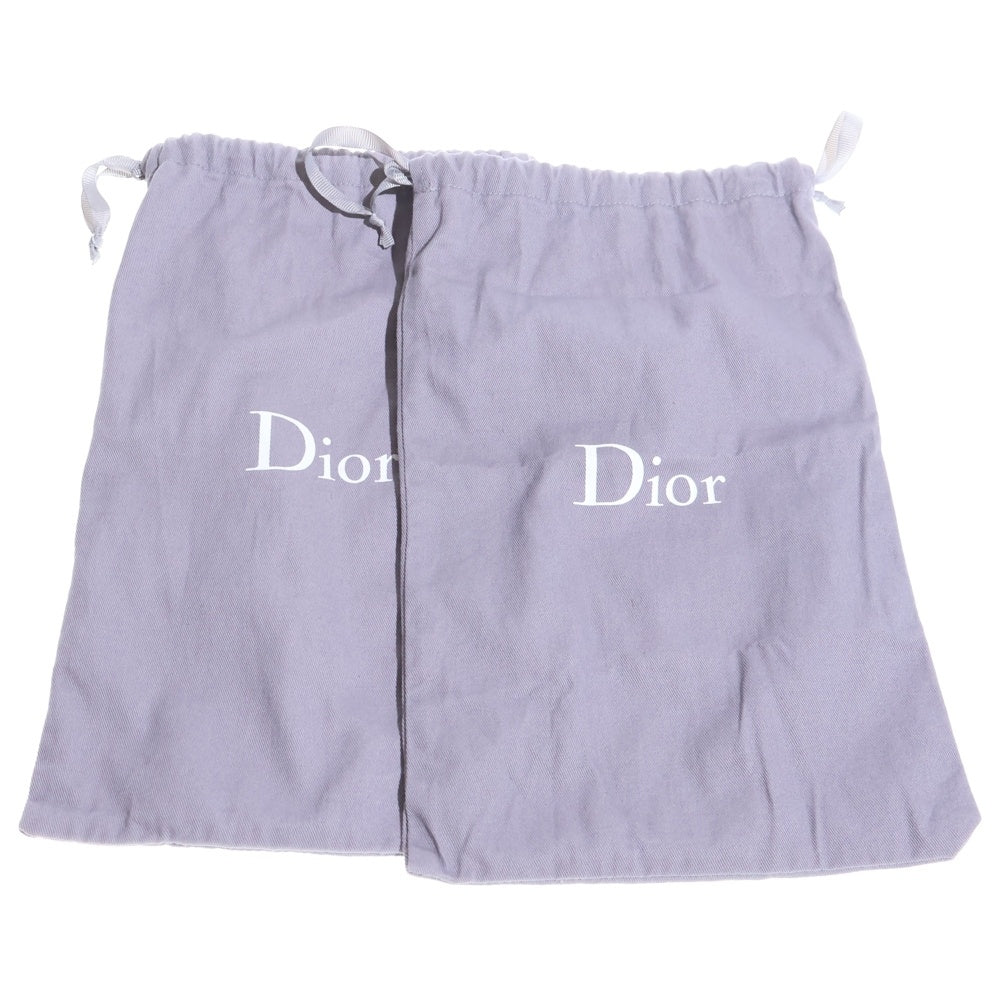 Christian Dior(クリスチャンディオール) DTWIST ディーツイスト カナージュ ラムスキンミュール ロゴレザーサンダル ブラック×ベージュ レディース