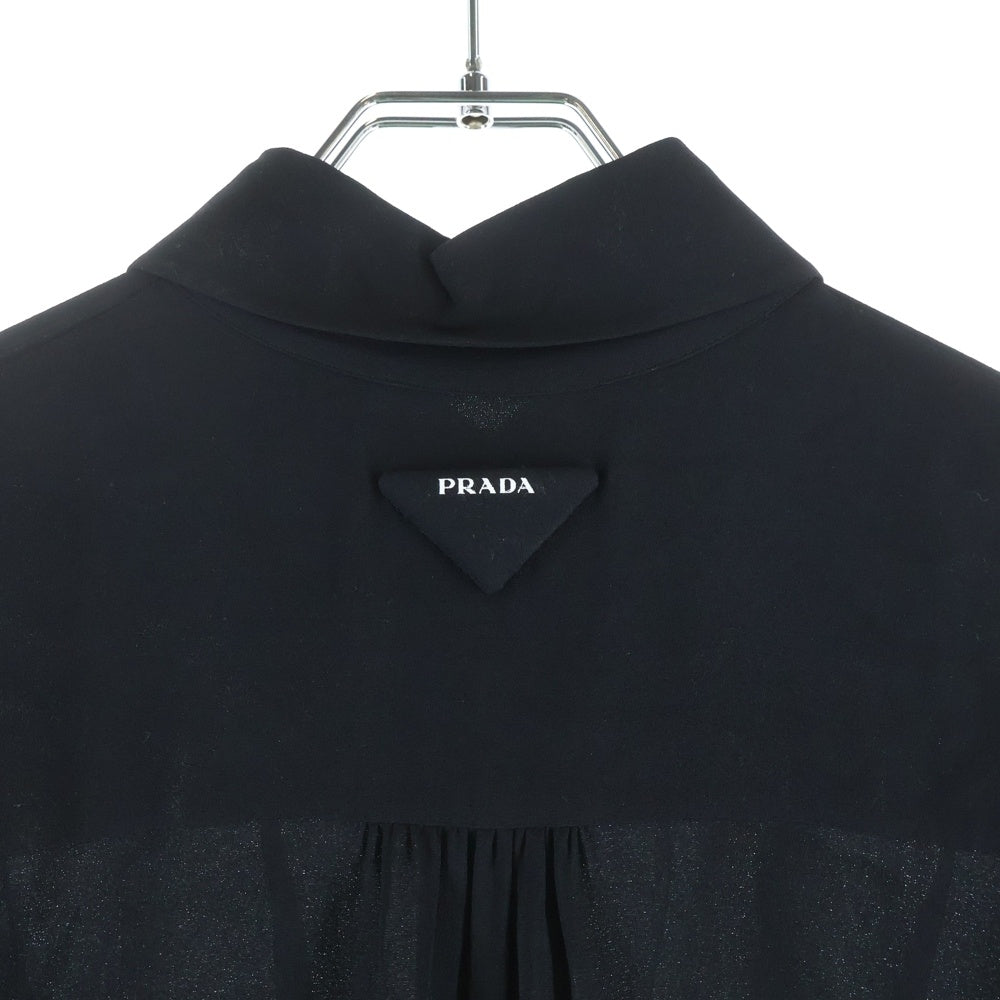 PRADA(プラダ) Sable dress サブレドレス キャミソール付ロングワンピース ブラック P3J03 レディース