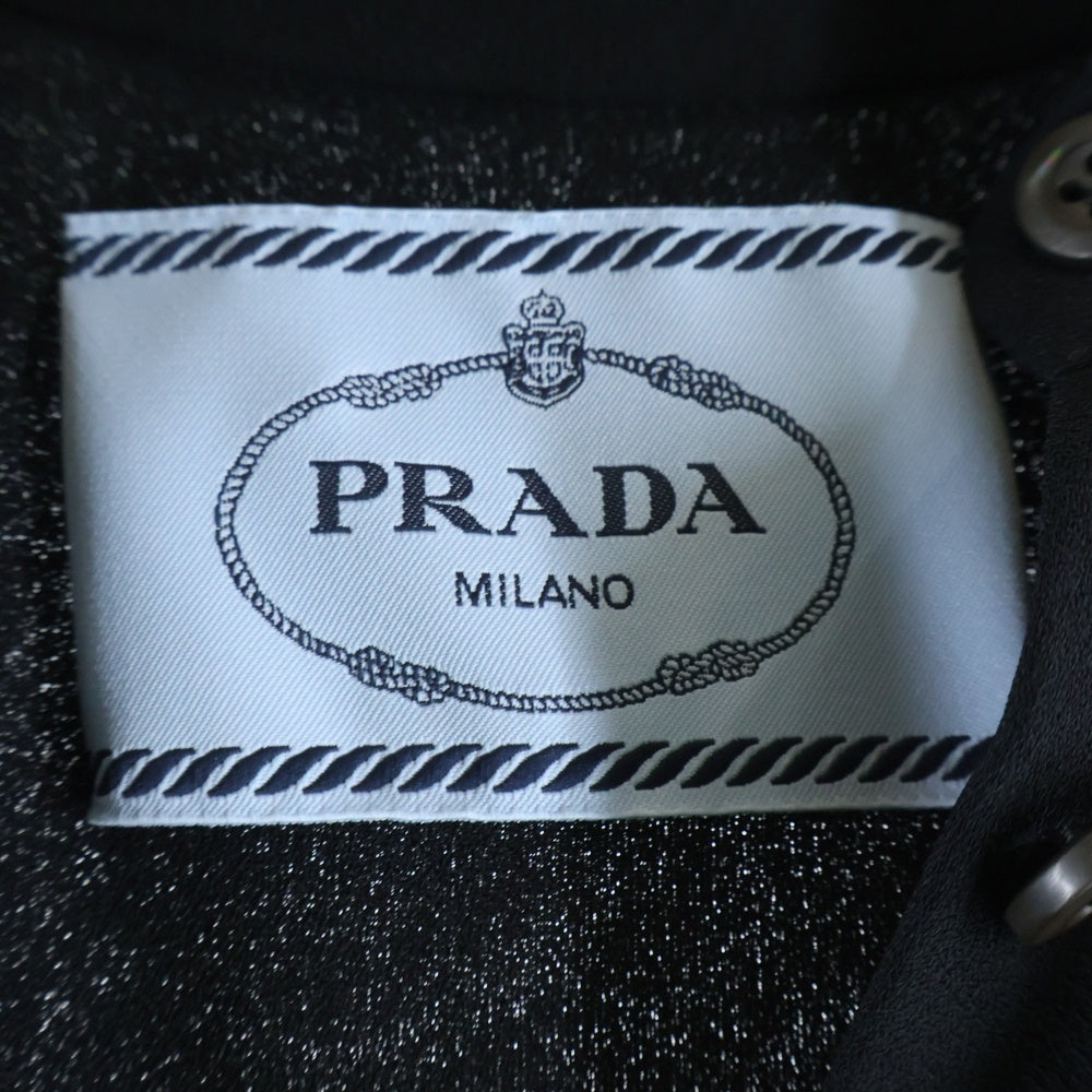 PRADA(プラダ) Sable dress サブレドレス キャミソール付ロングワンピース ブラック P3J03 レディース