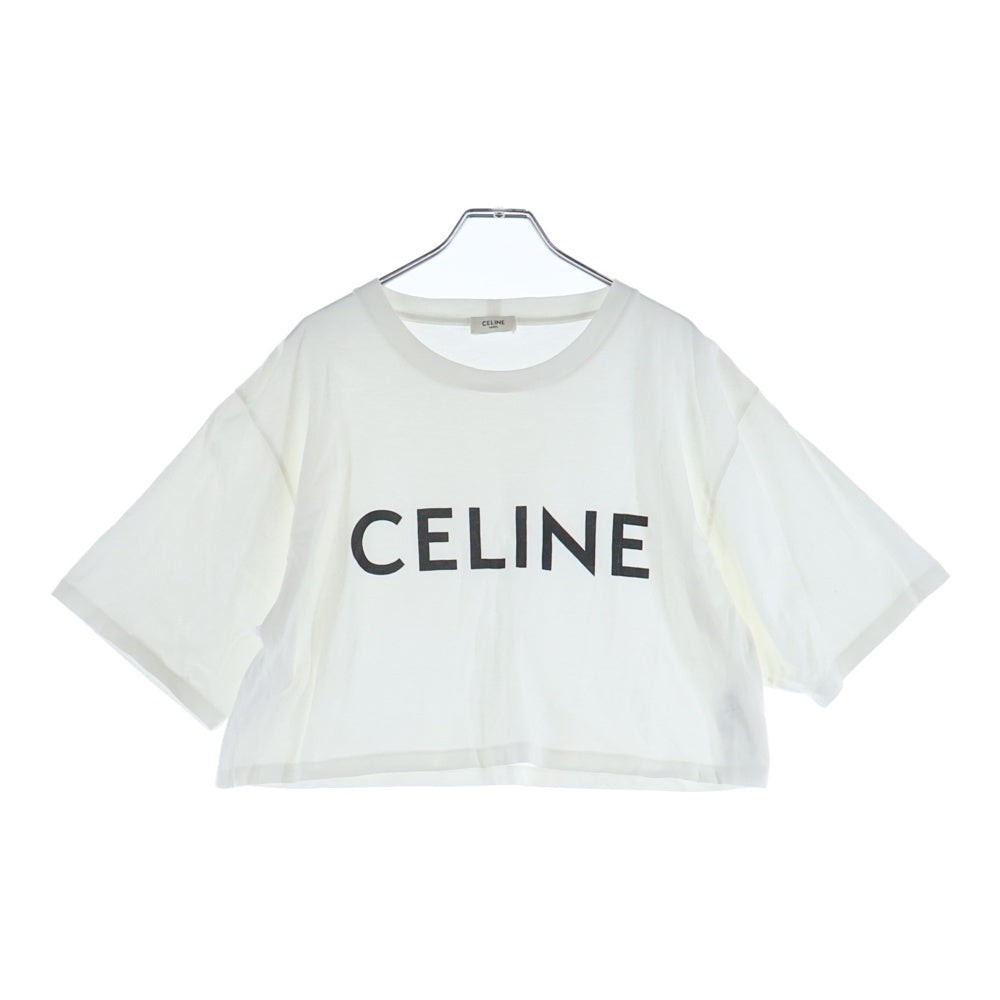 CELINE(セリーヌ) ロゴプリント クロップドTシャツ カットソー ホワイト 2X761671Q レディース