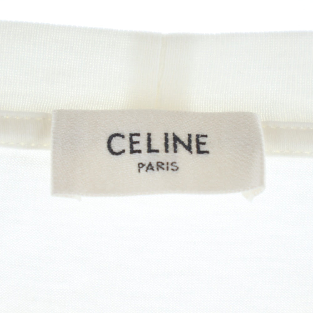 CELINE(セリーヌ) ロゴプリント クロップドTシャツ カットソー ホワイト 2X761671Q レディース