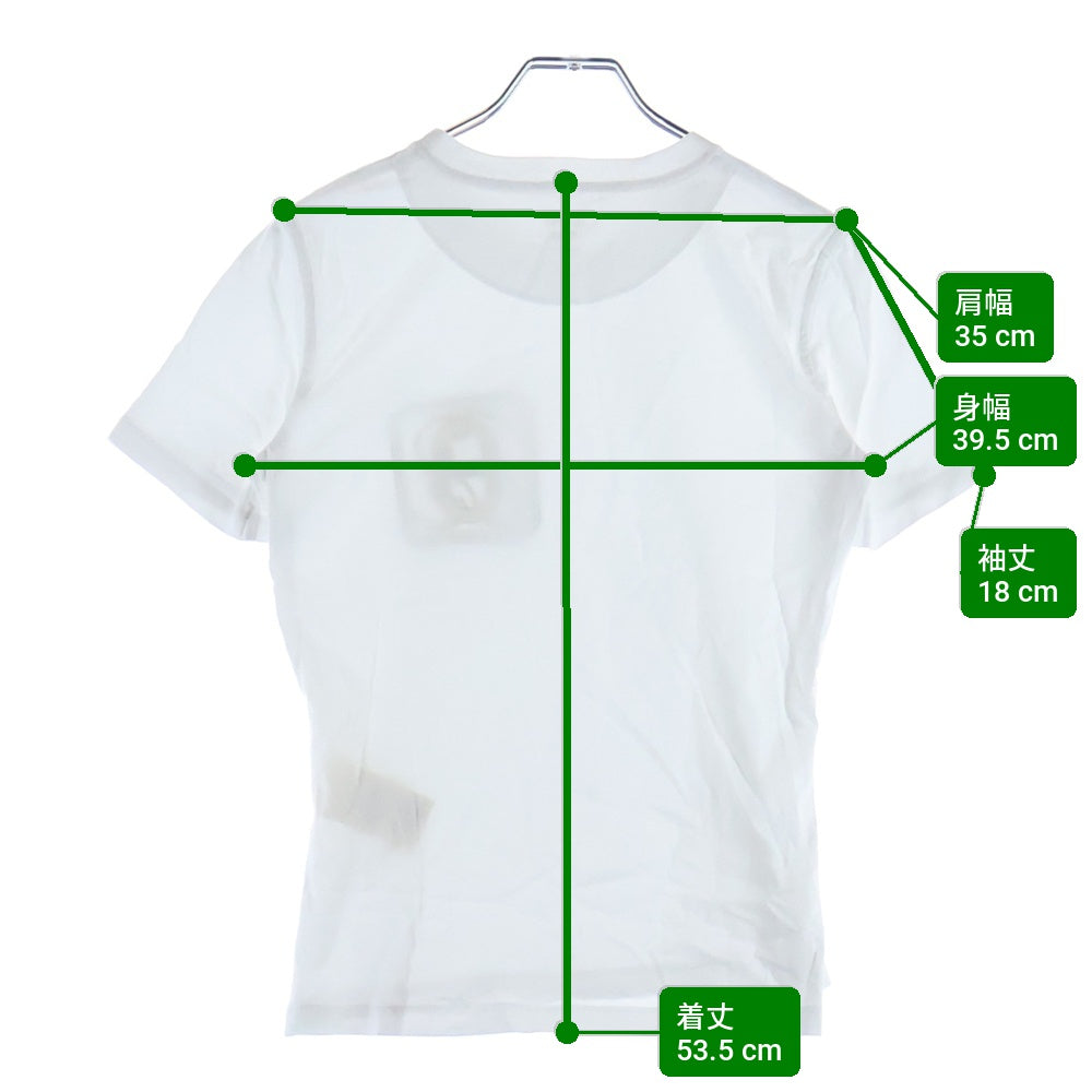 HERMES(エルメス) カノエ プリント マイクロ Tシャツ 白 コットン 3E4625DL