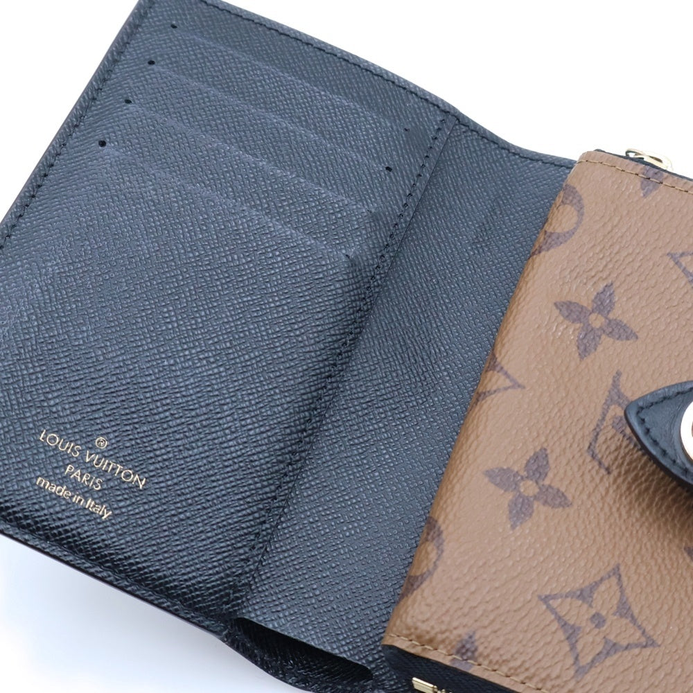 LOUIS VUITTON(ルイヴィトン) モノグラムジャイアントリバース ポルトフォイユジュリエット コンパクトウォレット 二つ折り財布 ブラウン PVC M69432 ゴールド金具 レディース