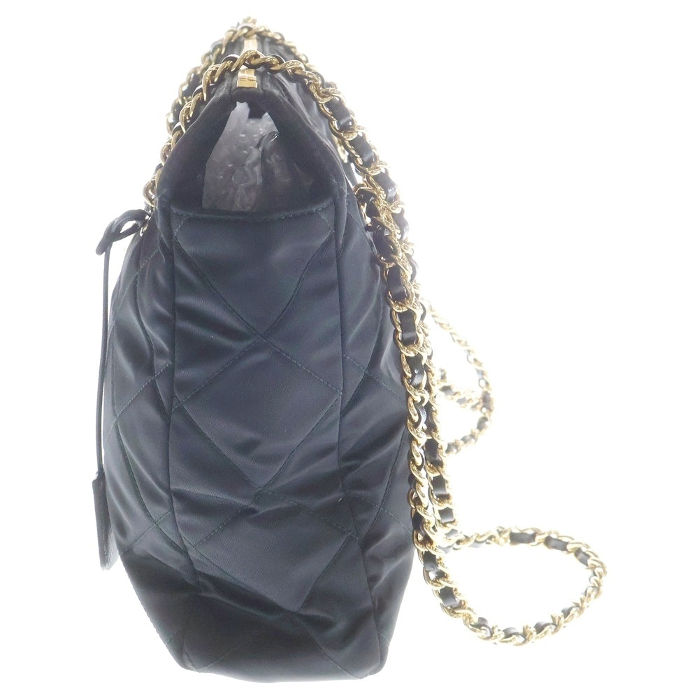 PRADA(プラダ) キルティング 2WAYバッグ ハンドバッグ ショルダーバッグ チェーンバッグ ブラック ナイロン 1BG468 ゴールド金具 レディース