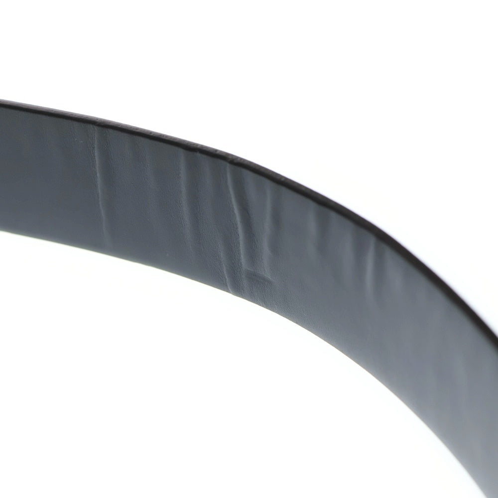 PRADA(プラダ) サフィアーノ レザー ベルト ロゴ ブラック DH79028 シルバー金具