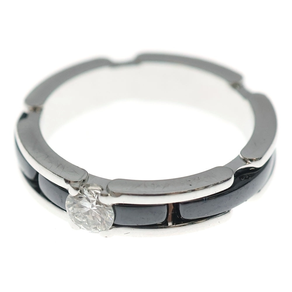 CHANEL(シャネル) ウルトラリング 1PD Au750WG×ブラックセラミック シルバー×ブラック 4.6g ♯51 J3095 レディース