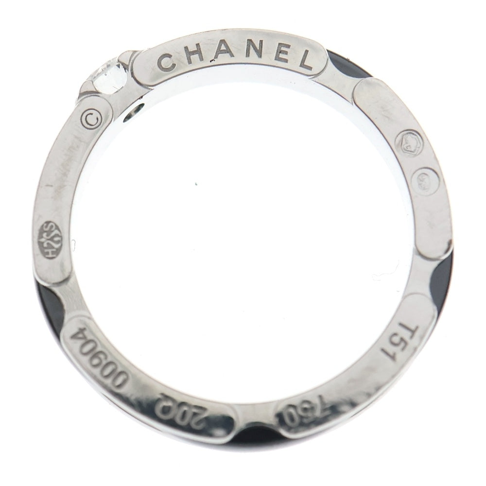 CHANEL(シャネル) ウルトラリング 1PD Au750WG×ブラックセラミック シルバー×ブラック 4.6g ♯51 J3095 レディース
