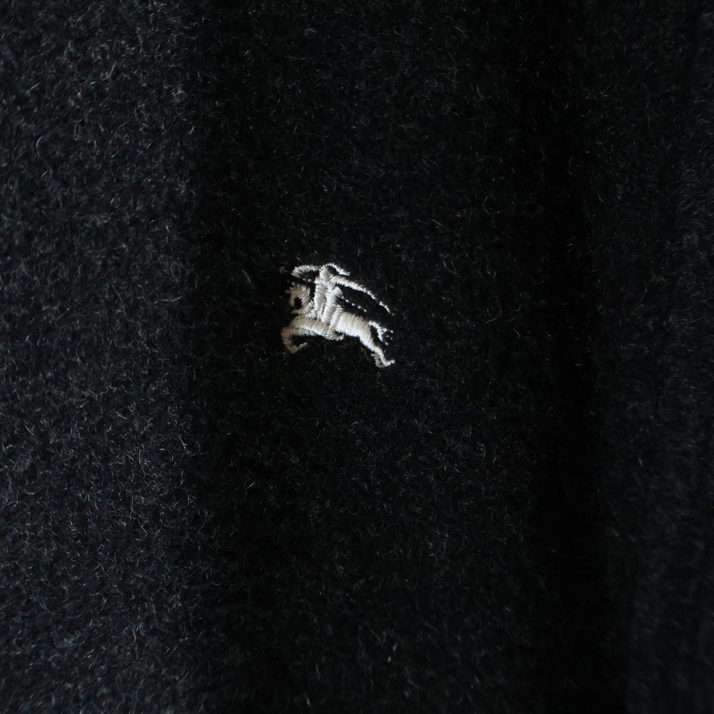BURBERRY BLACK LABEL(バーバリー ブラックレーベル) ファー フーデッド ジップアップ ジャケット ブラック