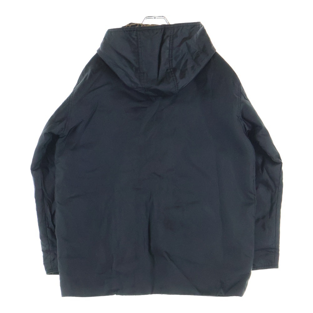 FENDI(フェンディ) FFズッカ リバーシブルフーデッドジャケット ナイロンブルゾン ブラウン×ブラック F809/64 レディース
