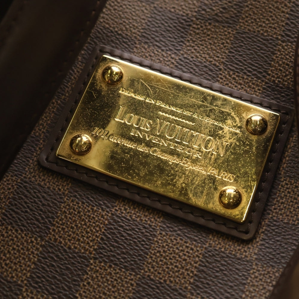 LOUIS VUITTON(ルイヴィトン) ダミエ ハムステッドMM トートバッグ ハンドバッグ ブラウン レザー×PVC M51204 ゴールド金具 レディース