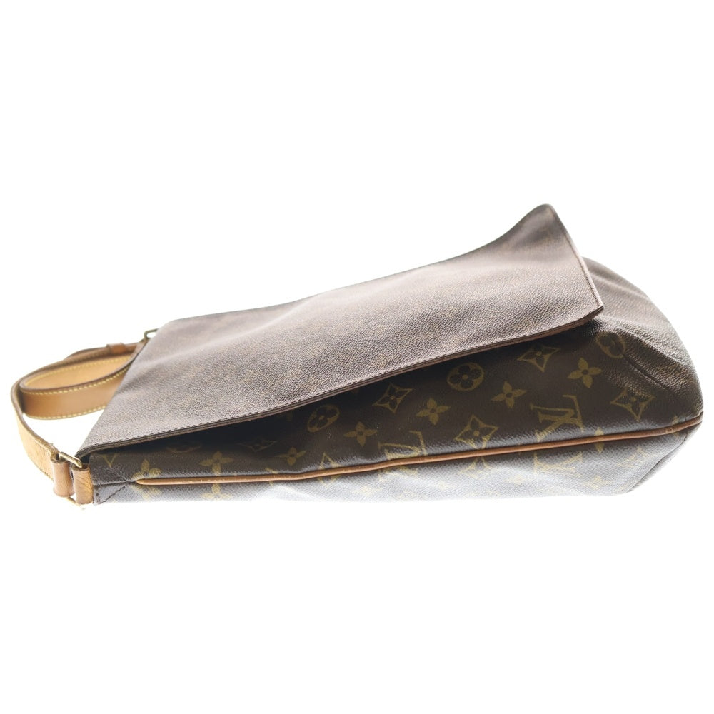 LOUIS VUITTON(ルイヴィトン) モノグラム ミュゼットサルサ ショルダーバッグ ブラウン レザー×PVC M51258 ゴールド金具 レディース