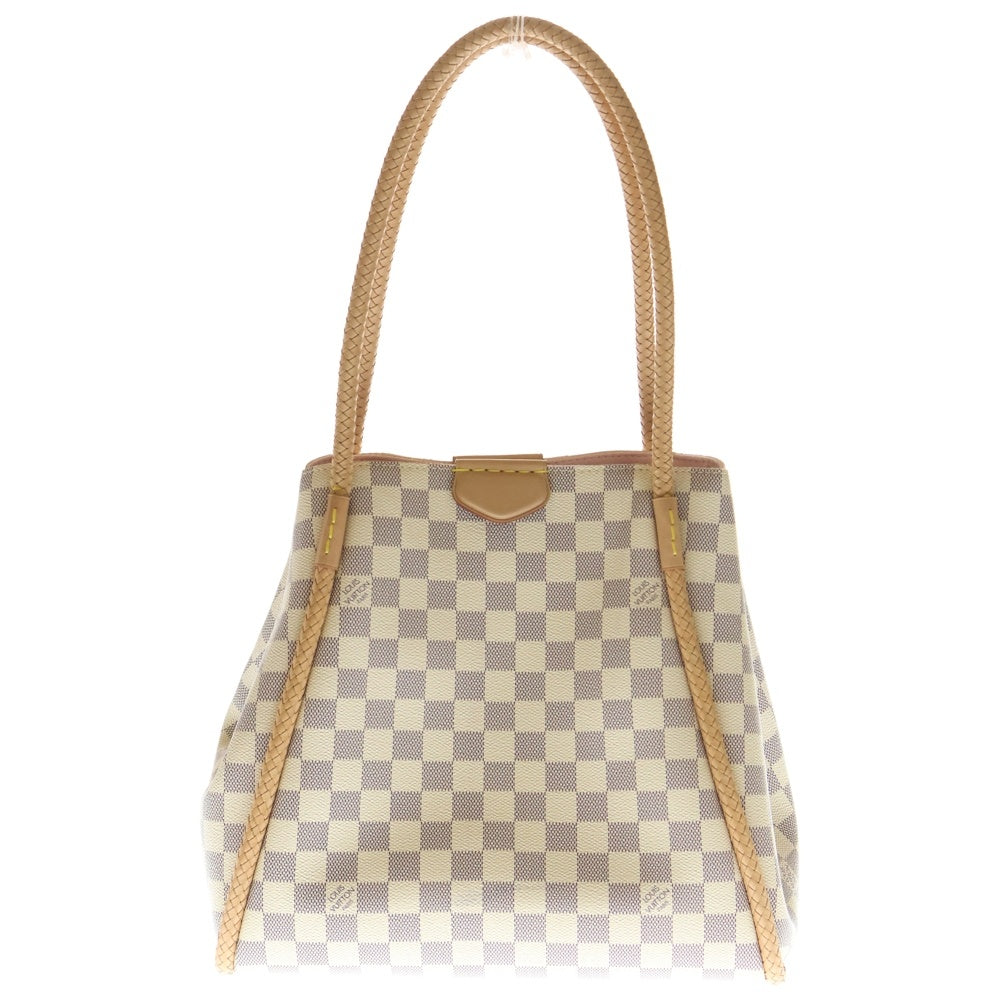 LOUIS VUITTON(ルイヴィトン) プロプリアノ ダミエ アズール PVC レザー トートバッグ ゴールド金具 アイボリー N44027 レディース
