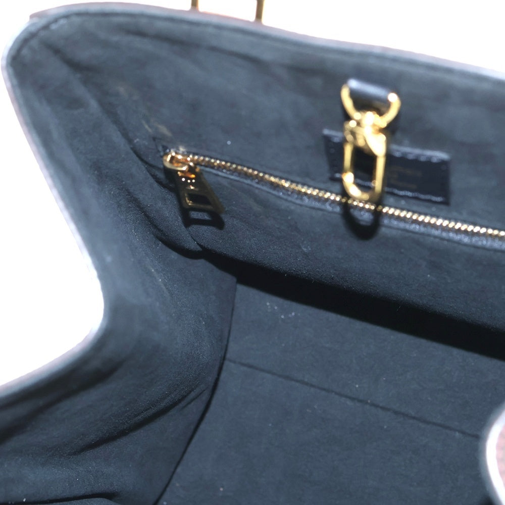 LOUIS VUITTON(ルイヴィトン) モノグラム フォールドトートMM ハンドバッグ ミニバッグ ブラック×ブラウン×ボルドー レザー×PVC M45409 ゴールド金具 レディース