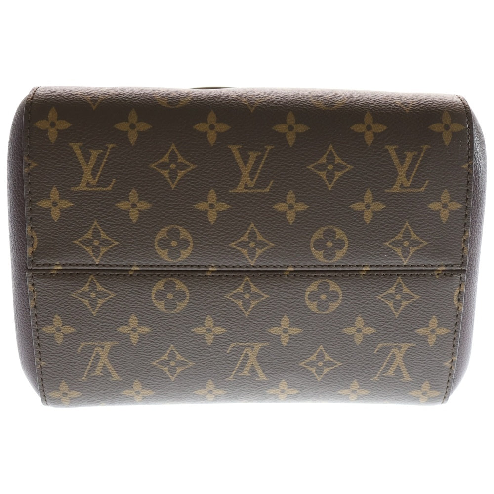 LOUIS VUITTON(ルイヴィトン) モノグラム フォールドトートMM ハンドバッグ ミニバッグ ブラック×ブラウン×ボルドー レザー×PVC M45409 ゴールド金具 レディース