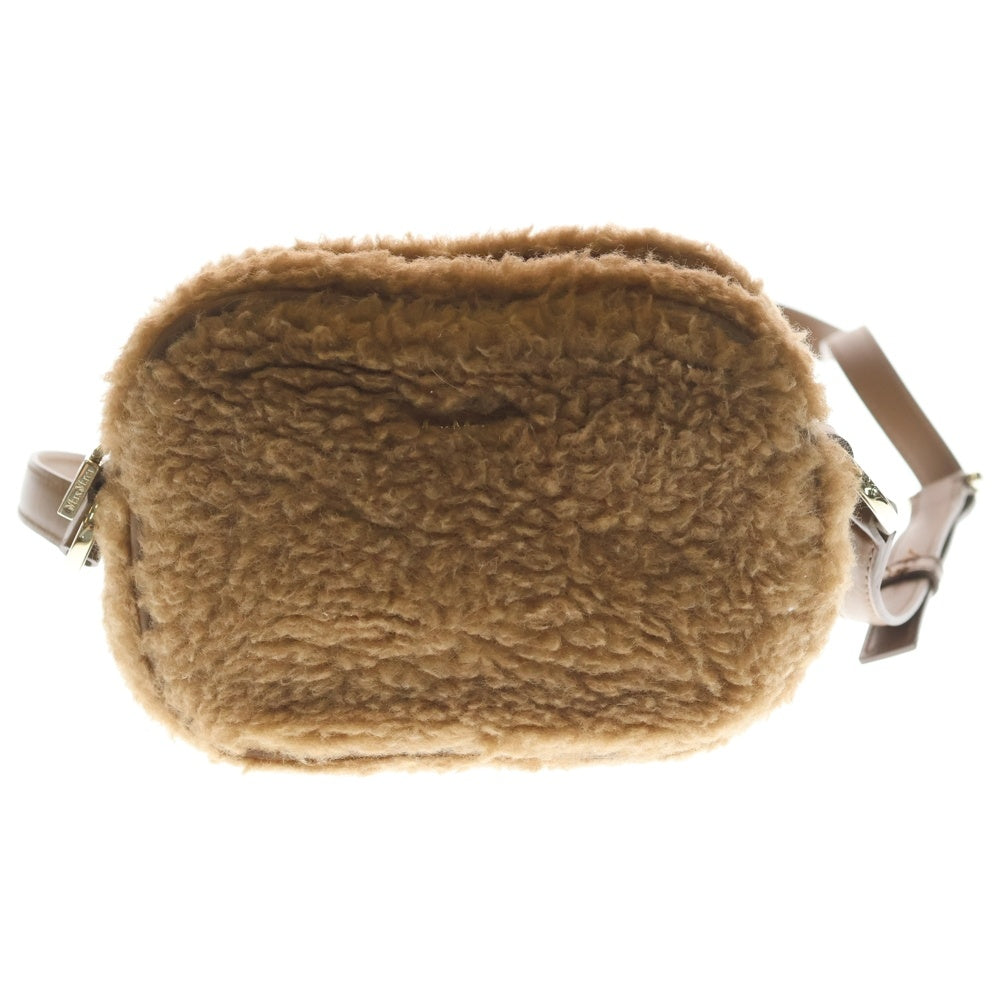 Max Mara(マックスマーラ) テディベア カメラバッグ ブラウン ボア ショルダーバッグ レディース