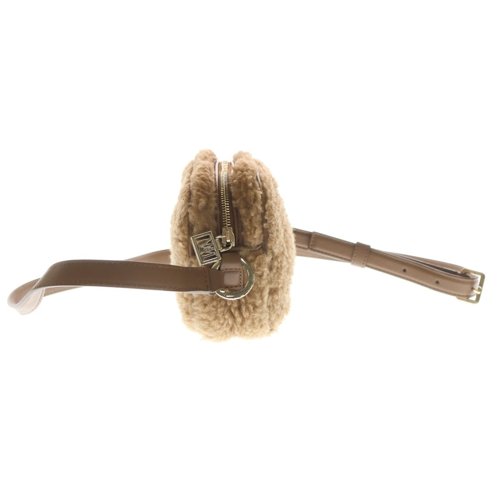 Max Mara(マックスマーラ) テディベア カメラバッグ ブラウン ボア ショルダーバッグ レディース