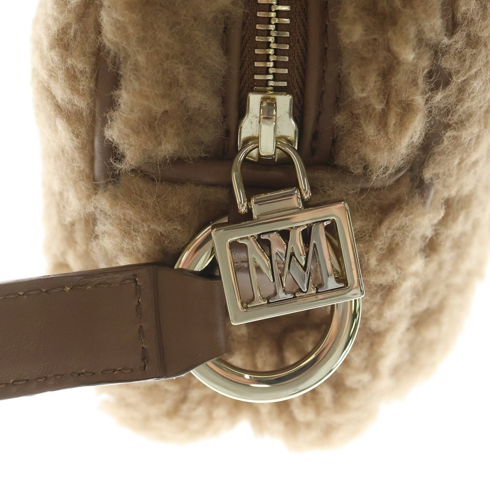 Max Mara(マックスマーラ) テディベア カメラバッグ ブラウン ボア ショルダーバッグ レディース