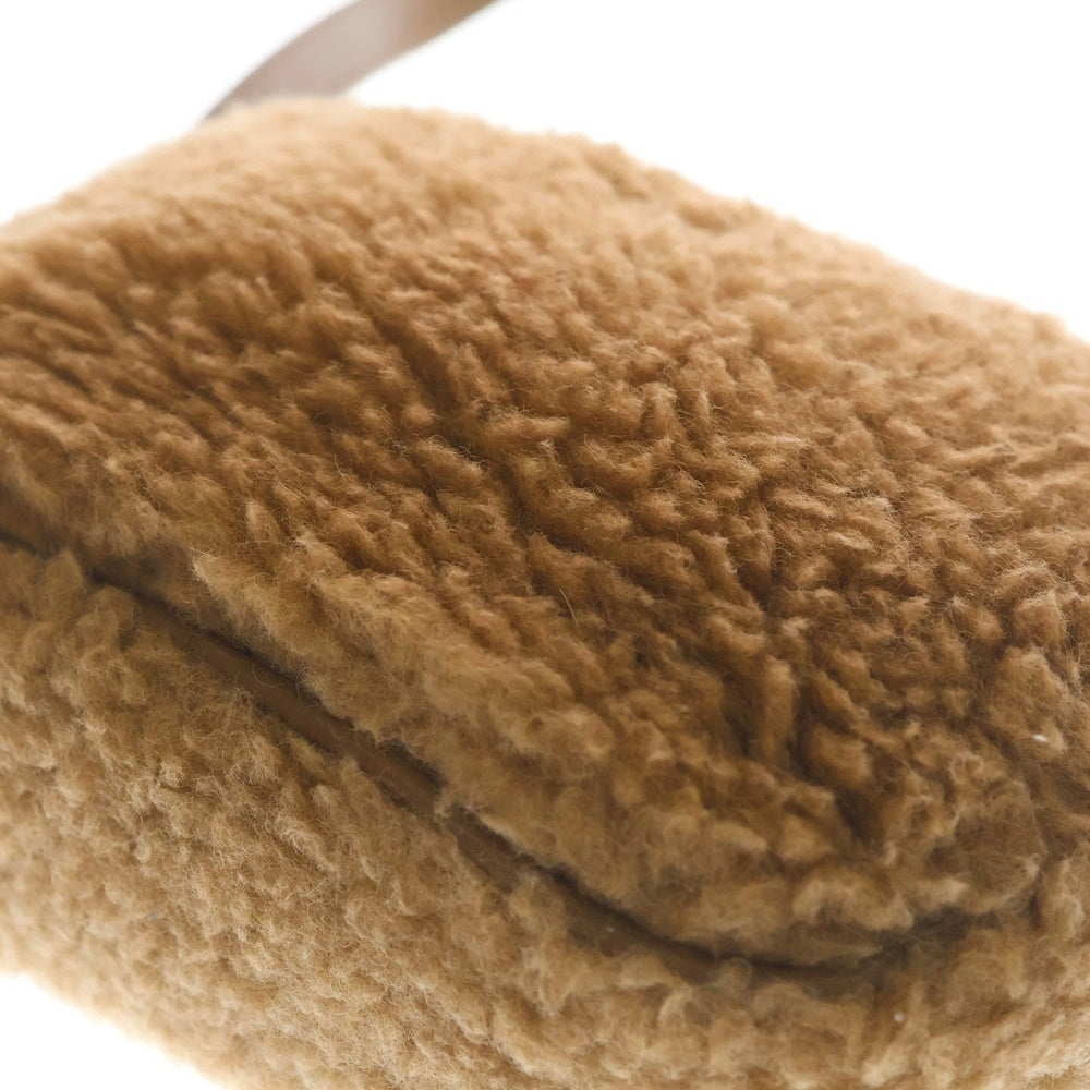 Max Mara(マックスマーラ) テディベア カメラバッグ ブラウン ボア ショルダーバッグ レディース