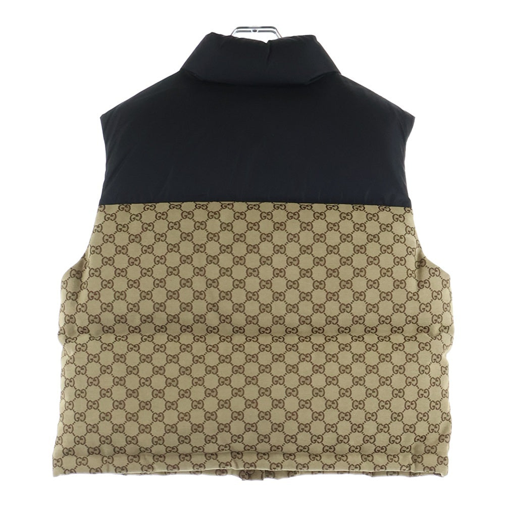 GUCCI(グッチ) GGキャンバス ダウンベスト ブラック/ベージュ 774910