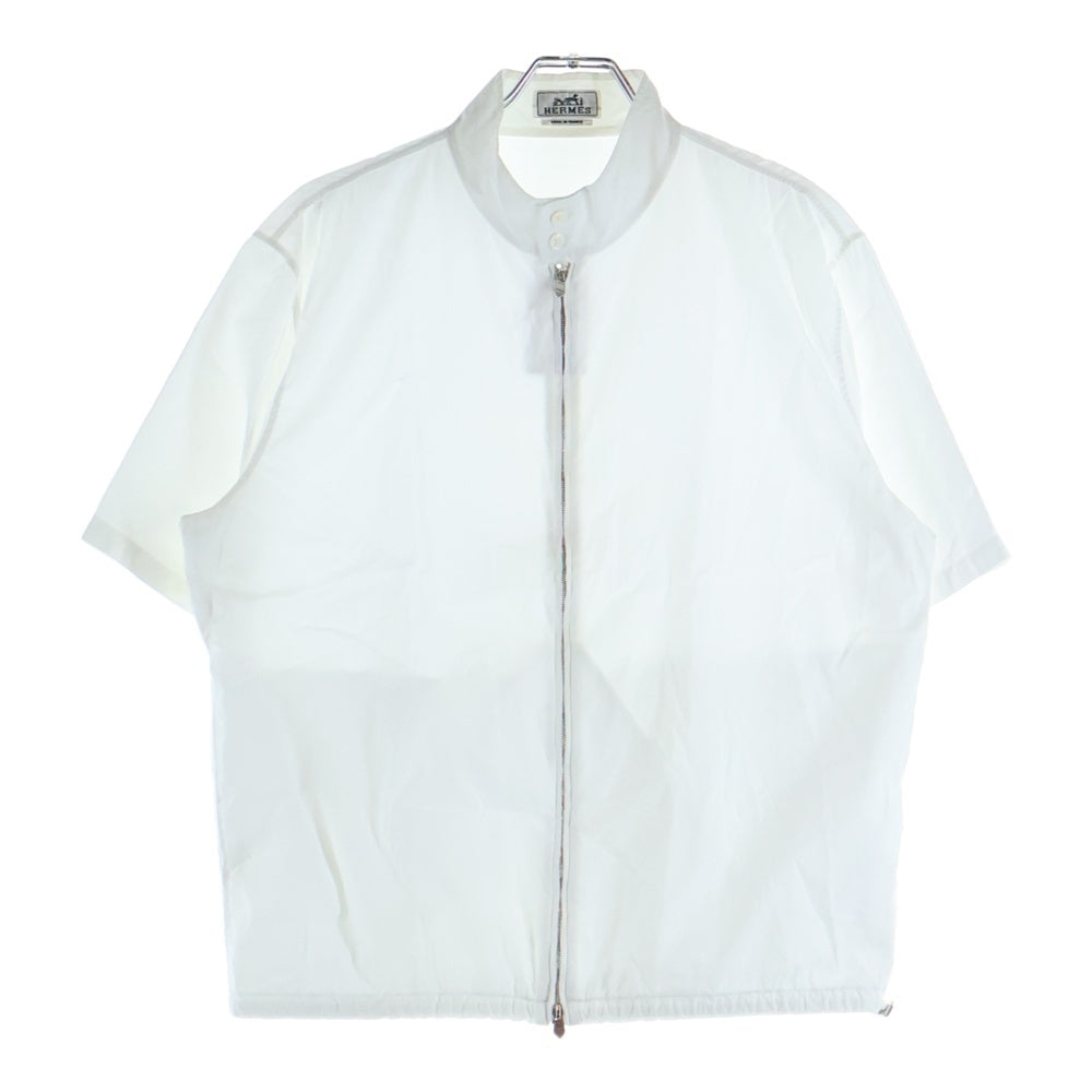 HERMES(エルメス) 半袖ジップシャツ ホワイト レディース