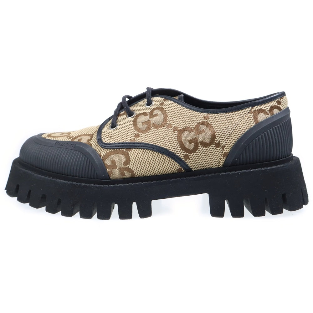 GUCCI(グッチ) マキシGG チャンキーソール スニーカー ベージュ/ブラック