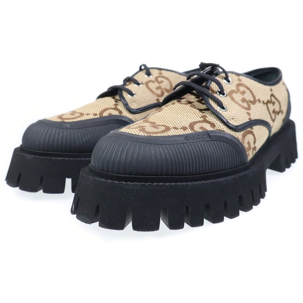GUCCI(グッチ) マキシGG チャンキーソール スニーカー ベージュ/ブラック