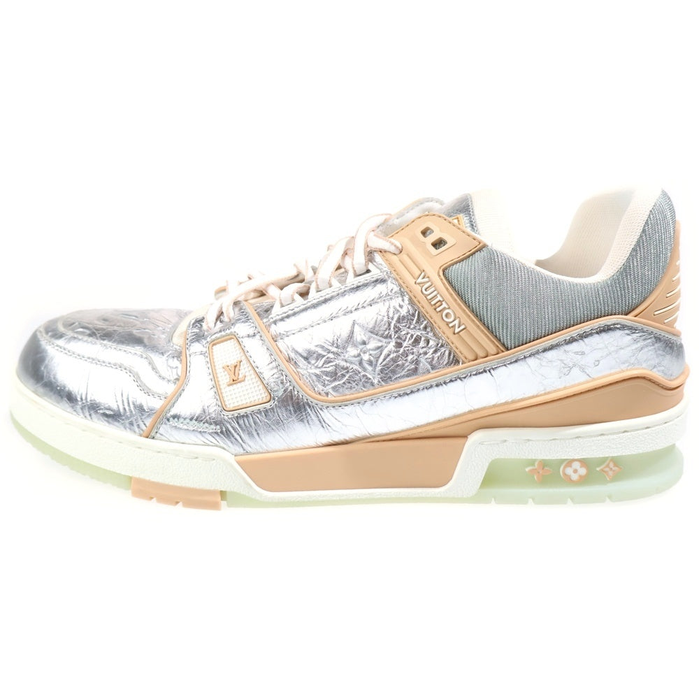 LOUIS VUITTON(ルイヴィトン) LVトレイナー レザー ローカットスニーカー シルバー IA996D