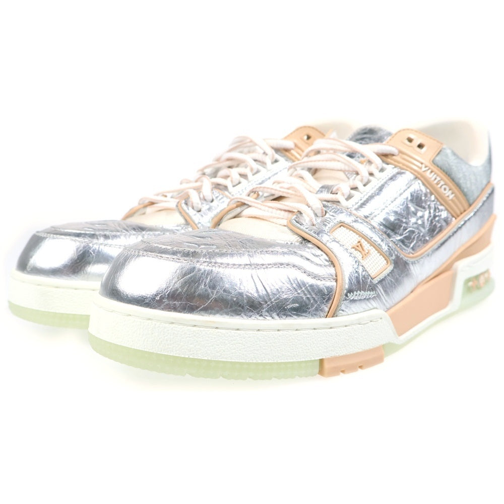 LOUIS VUITTON(ルイヴィトン) LVトレイナー レザー ローカットスニーカー シルバー IA996D
