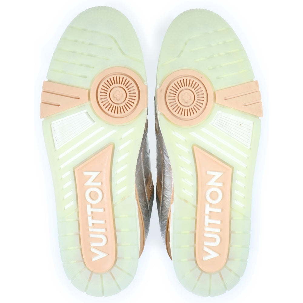 LOUIS VUITTON(ルイヴィトン) LVトレイナー レザー ローカットスニーカー シルバー IA996D