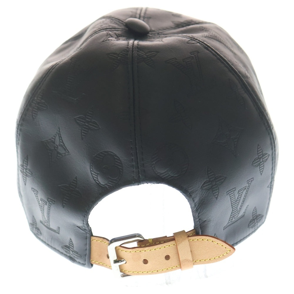 LOUIS VUITTON(ルイヴィトン) モノグラムシャドウ キャップ M76580 ブラック レザー